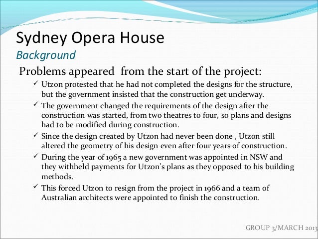 Project management sydney opera house Project management sydney opera house